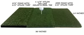 15 x 30 Tri-Turf Golf Mat - Deluxe Portable Golf Mat