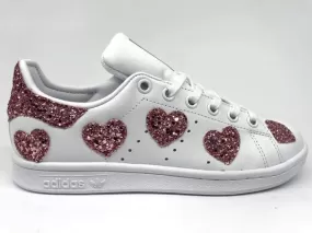 Adidas Stan Smith Cuori Pink Glitter