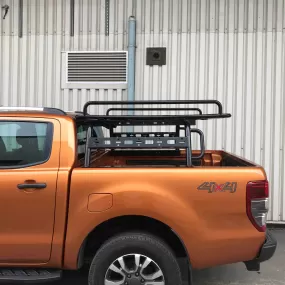 Adjustable Load Bed Cargo Frame with Side Rail Rack for Ford Ranger 2012 