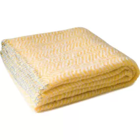 Aesthetic Content Luminous Mohair Wool Blend Throw | Sunshine/Cream/Gray