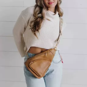 Austin Sling Bag: Caramel