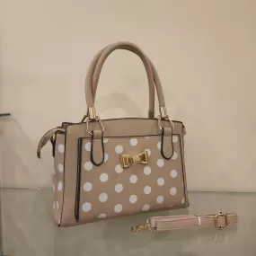 Beige Polkadot Handbags