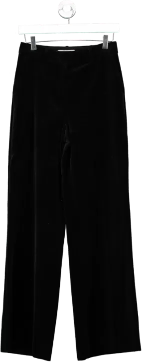 Cefinn Black Taylor Velvet Wide Leg Trousers UK 8