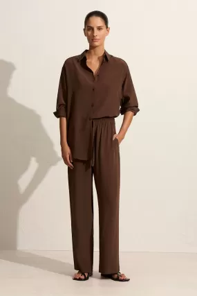 DRAWSTRING TROUSER-SABLE