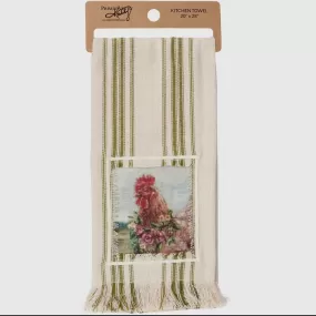 Floral Chicken Kitchen Towel