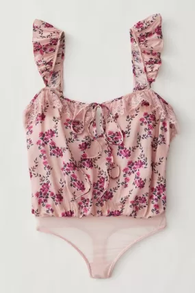 Free People Take It Away Bodysuit - Pink Combo