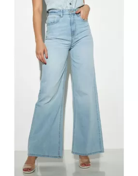 High Rise Wide Leg Jeans Ice Blue