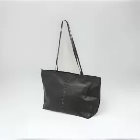 Latico Black Mar Leather Tote Handbag