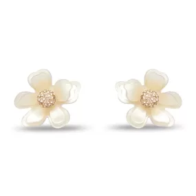 LELE X SJP NOISETTE AZALEA BUTTON EARRINGS