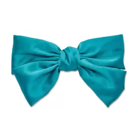 LELE X SJP TEAL SILKY BOW BARRETTE