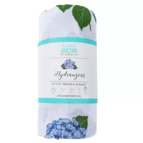 Little Hometown Hydrangeas Swaddle Blanket