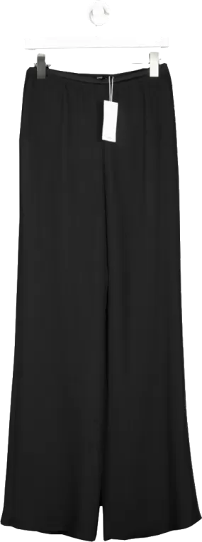 MANGO Black Semi Transparent Wide Leg Trousers BNWT UK S