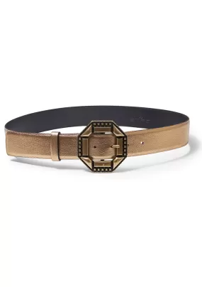 Metallic Leather Belt