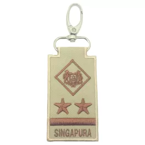 MINI SAF RANK KEYCHAIN - ME9 (KHAKI) (NEW)