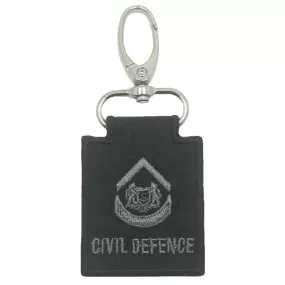 MINI SCDF RANK KEYCHAIN - BLACK FOLIAGE WARRANT OFFICER 1 (WO1)