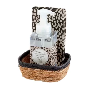 Mud Pie Black Dot Soap & Guest Towel