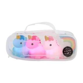 Mud Pie Unicorn Light Up Bath Toy Set