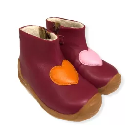 Nappon Heart Pink Barfota Vinterskor, Stl 20-25