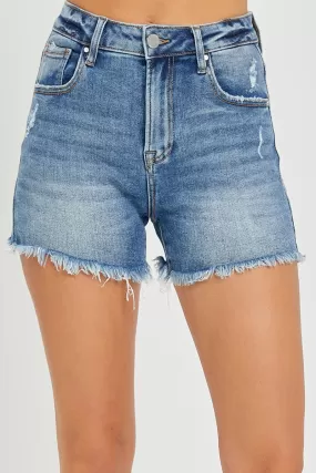 New Creation Medium Wash High Rise Shorts