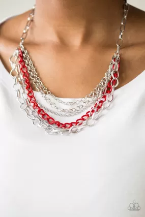 Paparazzi Accessories - Color Bomb - Red Necklace