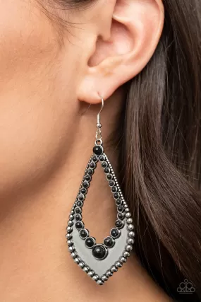 Paparazzi Essential Minerals - Black Stone Earring