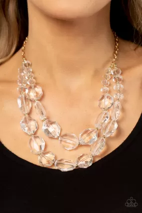 Paparazzi Icy Illumination - Gold Necklace