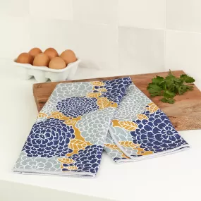 Puff Ball blu Kitchen Tea Towel