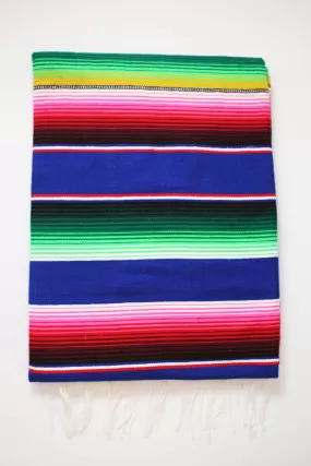 Saltillo Serape Blanket - Azul