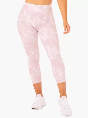 Tie Dye 7/8 Leggings - Mauve Pink Tie Dye