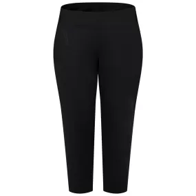 Womens Multi Pocket Mid Rise Cropped Golf Trousers Black - SS24